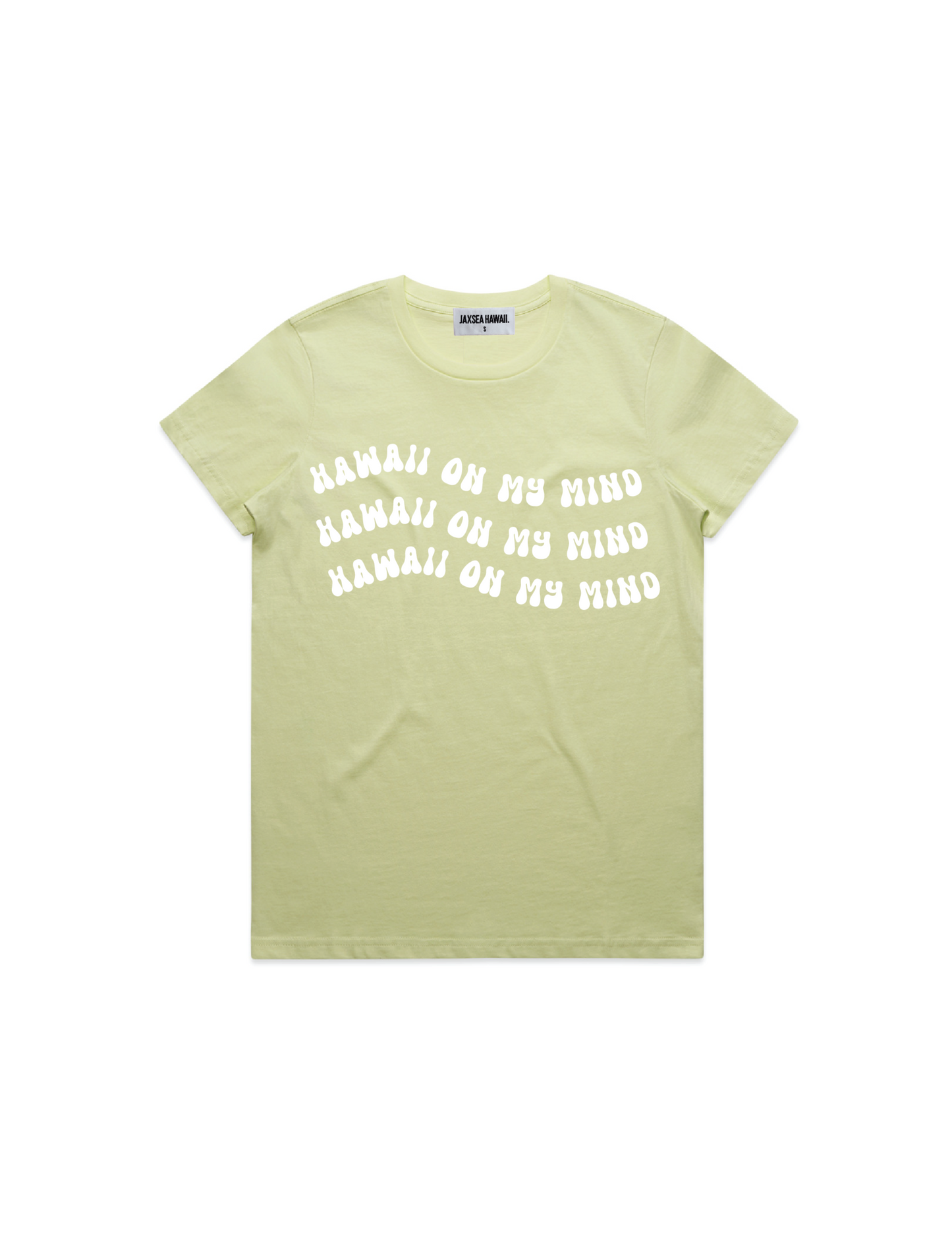 HI On My Mind Crop Tee - Lime