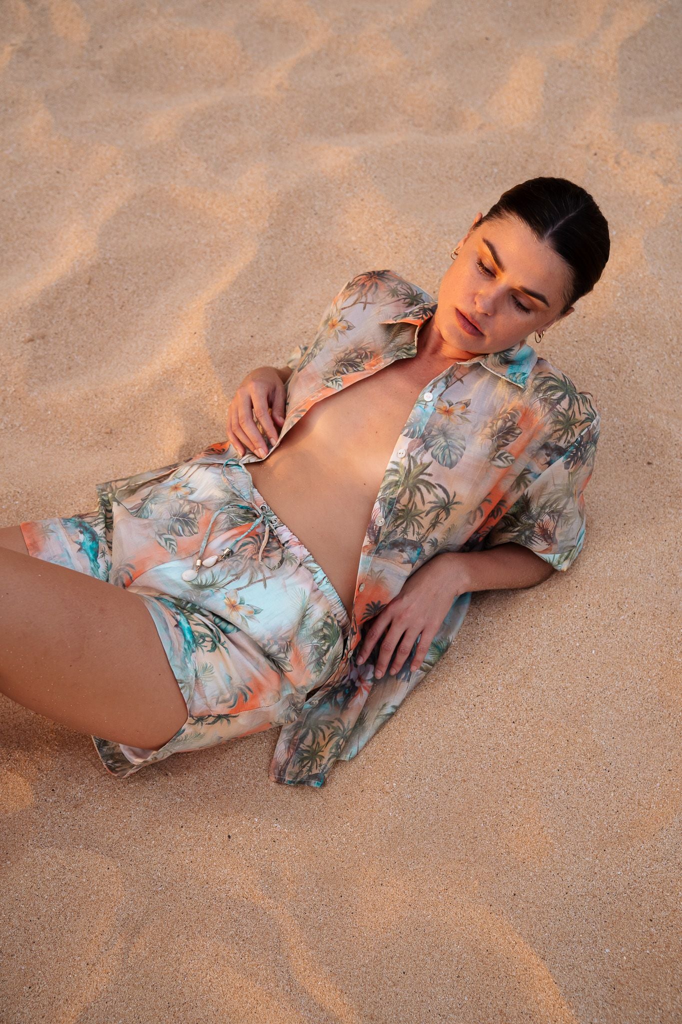 Womens Hawaii Resort Wear - Jaxsea Button Down Shirt - Tropique
