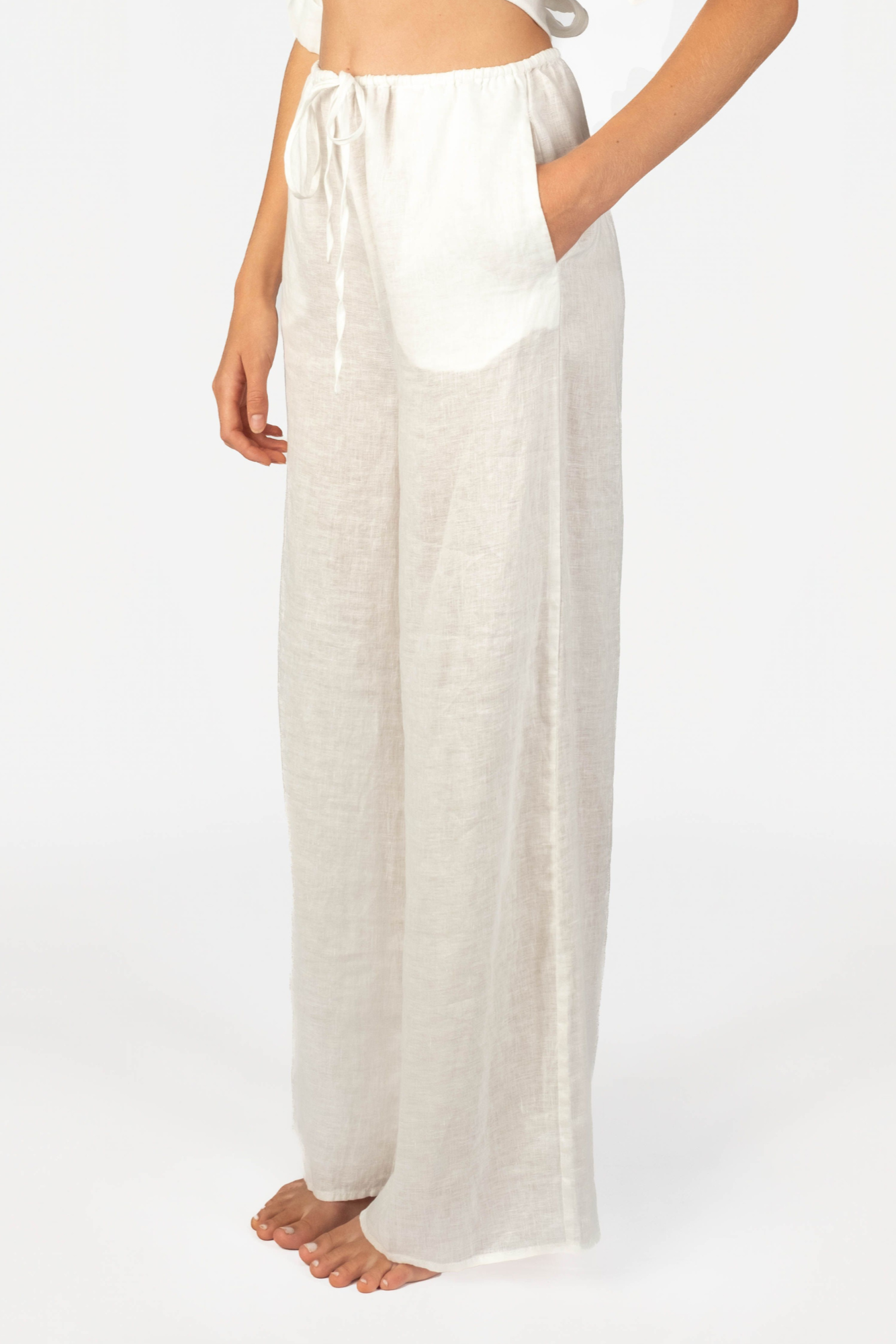 Women's Hawaii Resort Wear - Jaxsea Linen Pant - White