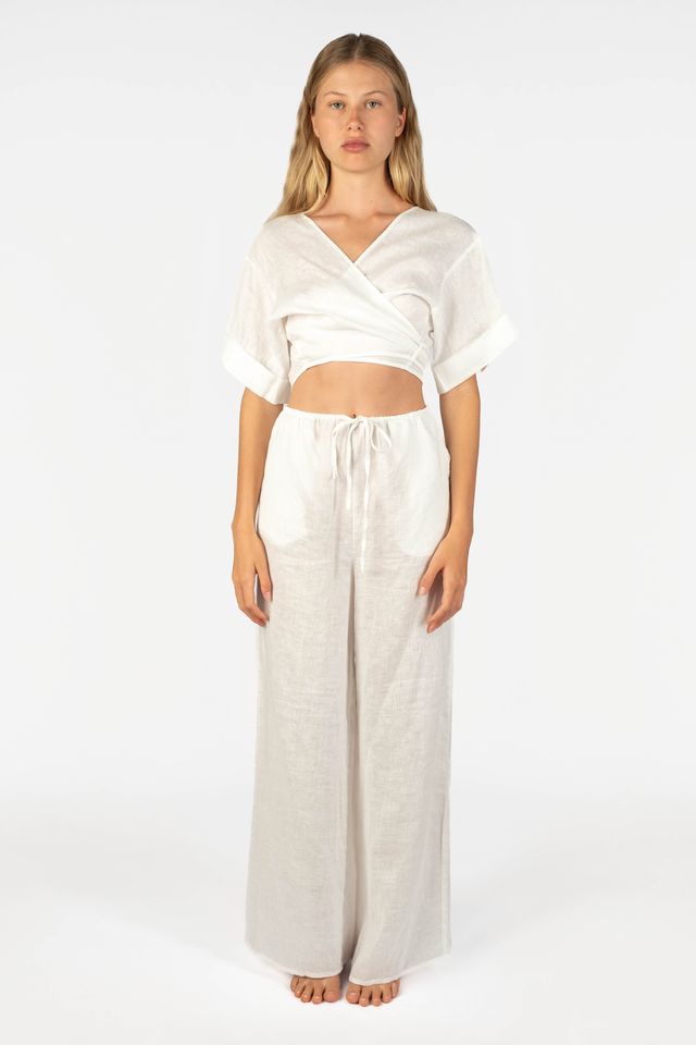 Women's Hawaii Resort Wear - Jaxsea Linen Pant - White