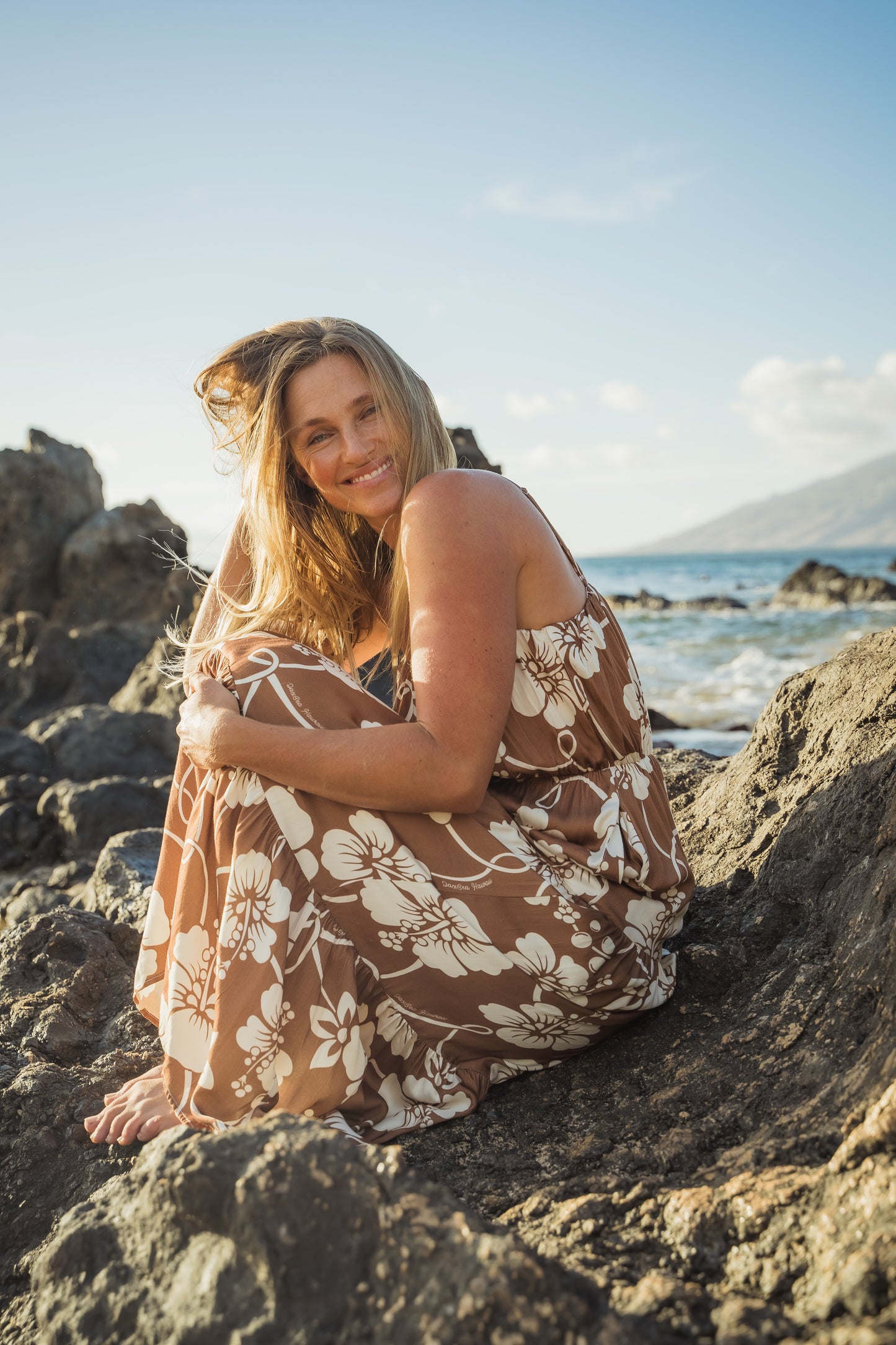 Women's Hawaii Resort Wear - Jaxsea Tiered Maxi Dress - Heritage Brown