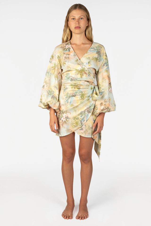Women's Hawaii Resort Wear - Jaxsea Wrap Dress - Tropique