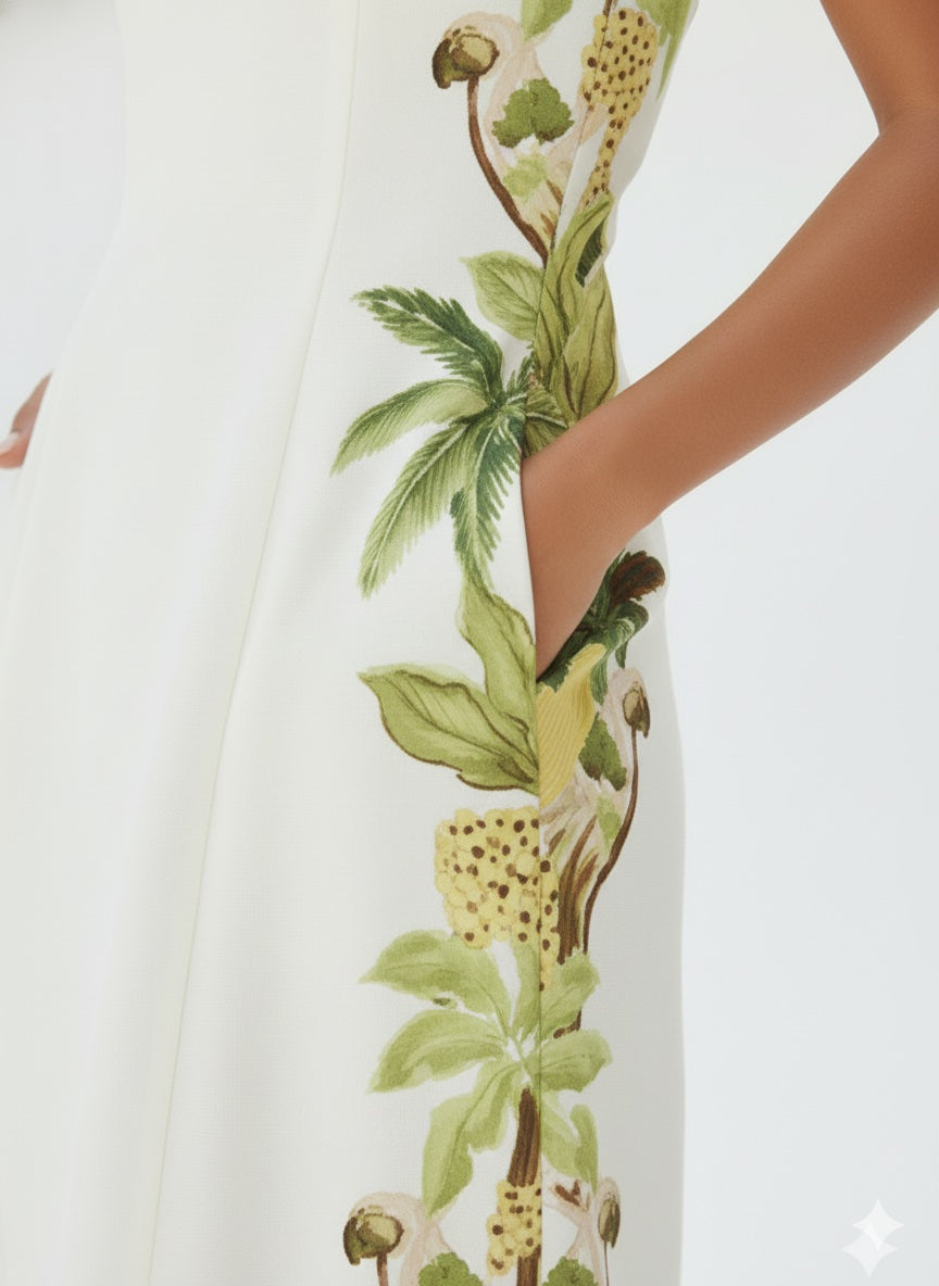 Zeni Maxi Dress- Parrot Stripe