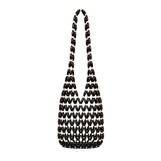 Beaded Cabana Bag - Black