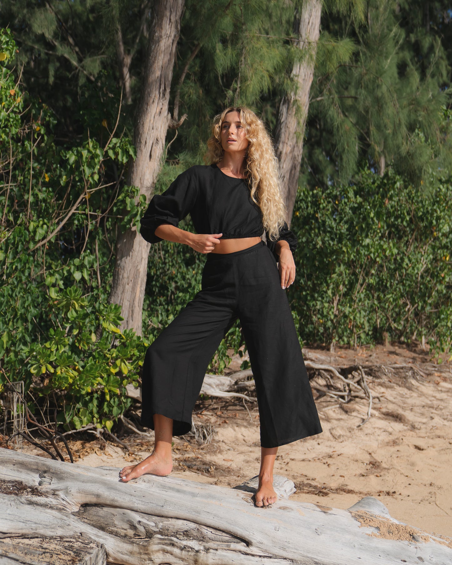 Vacation Crop Pant - Black