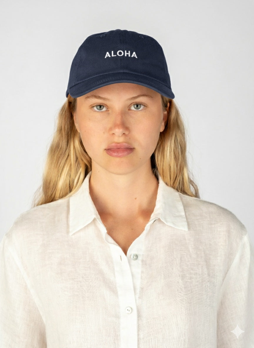 Mini Aloha Dad Cap- Navy
