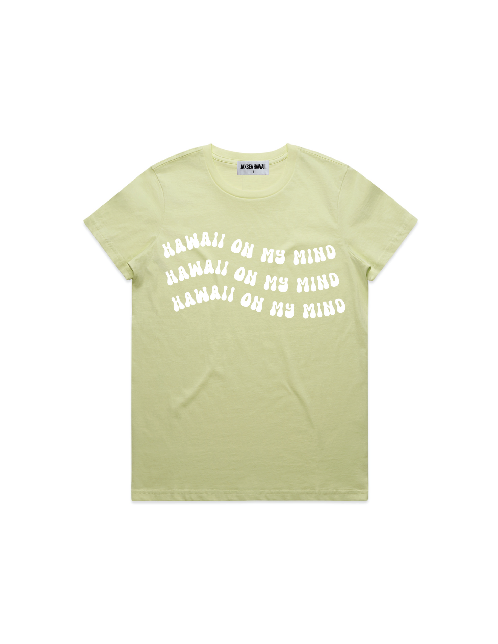 HI On My Mind Crop Tee - Lime