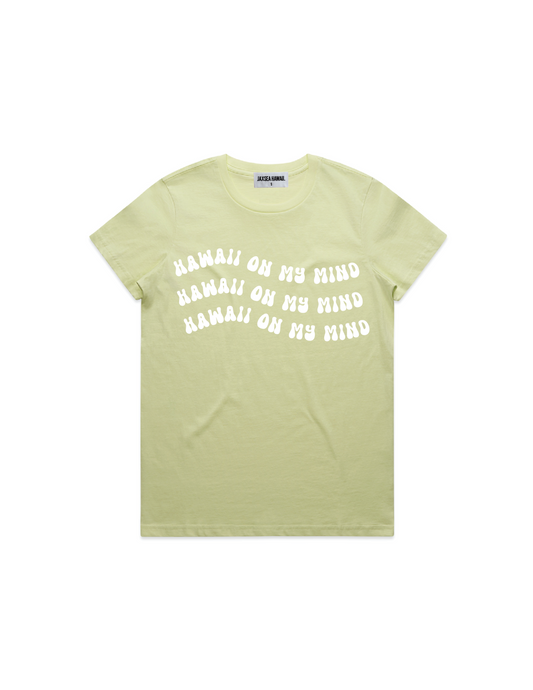 HI On My Mind Crop Tee - Lime