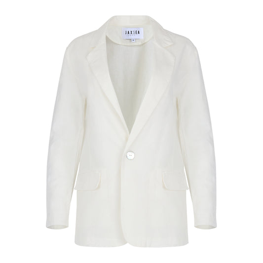 Zephyr Linen Blazer - Shell