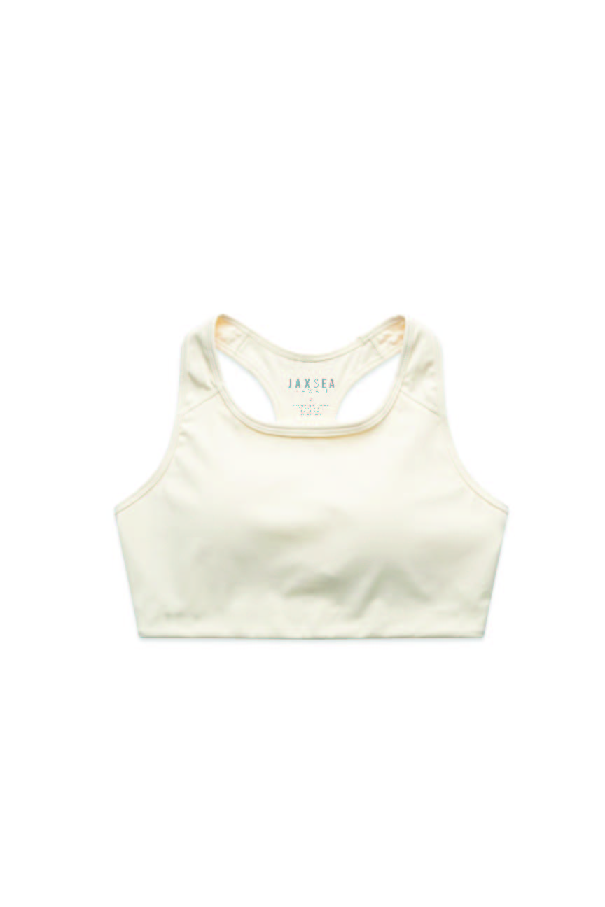 Women's Cream Sports Bra