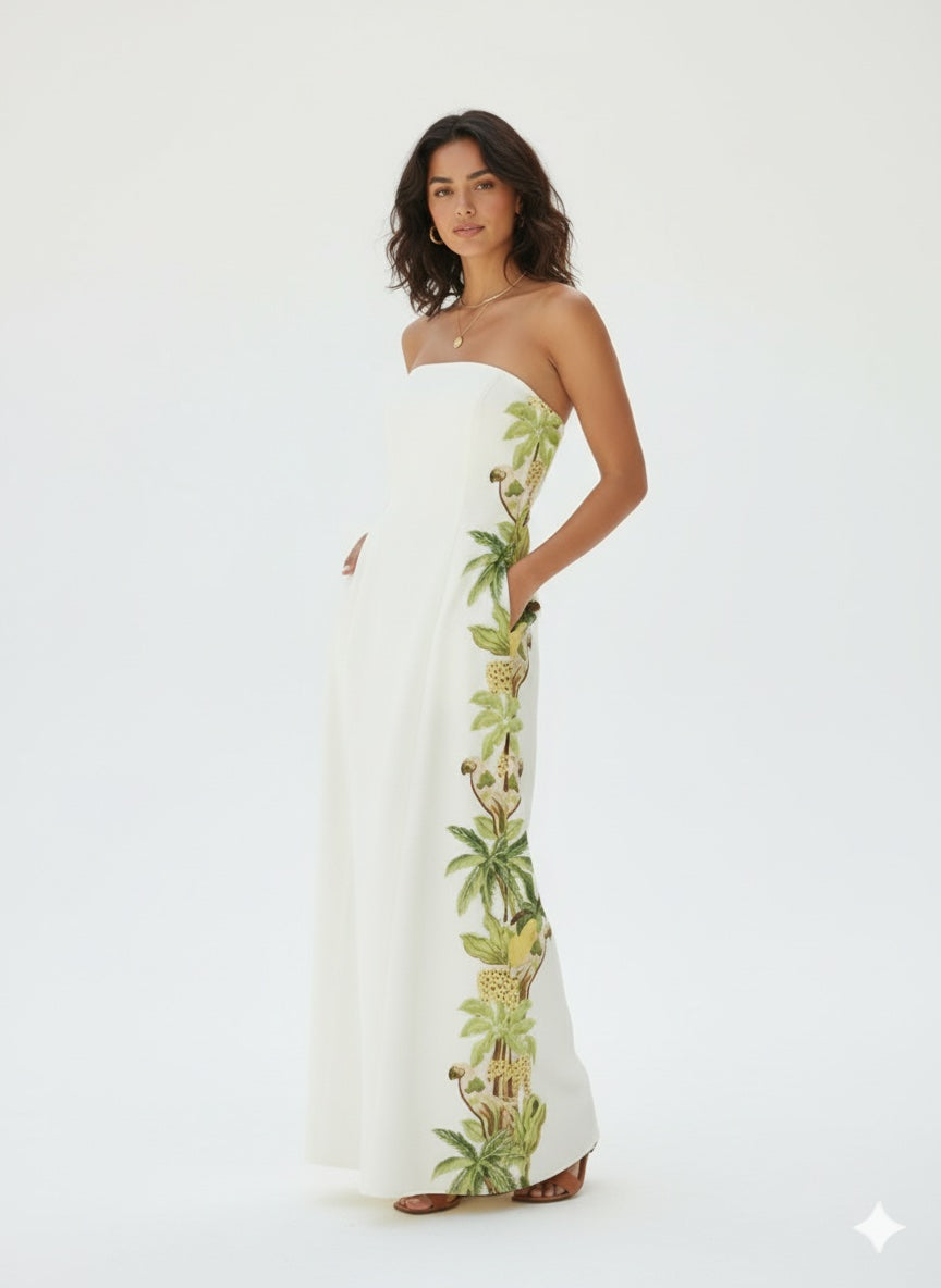 Zeni Maxi Dress- Parrot Stripe