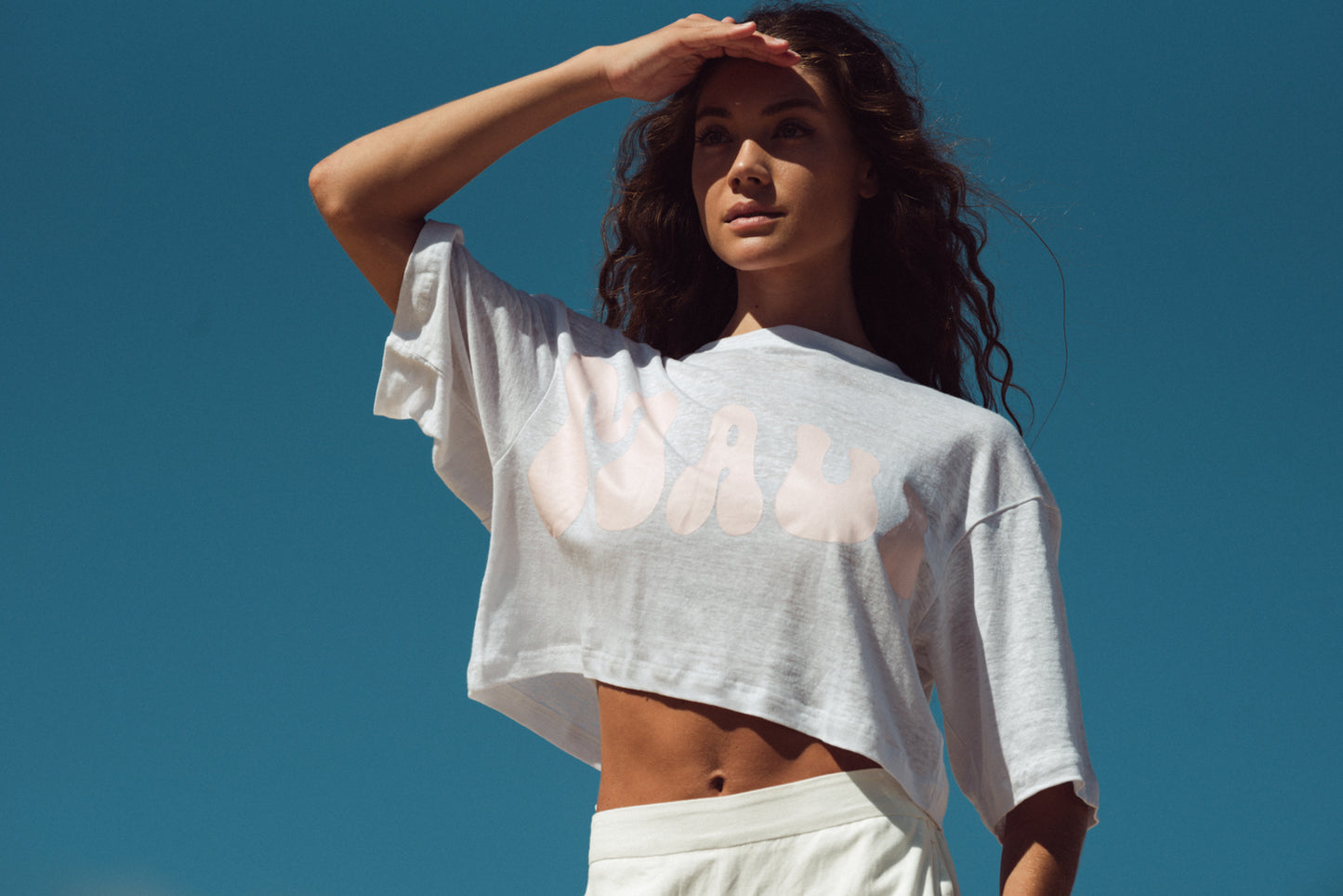 Maui Linen Tee- White