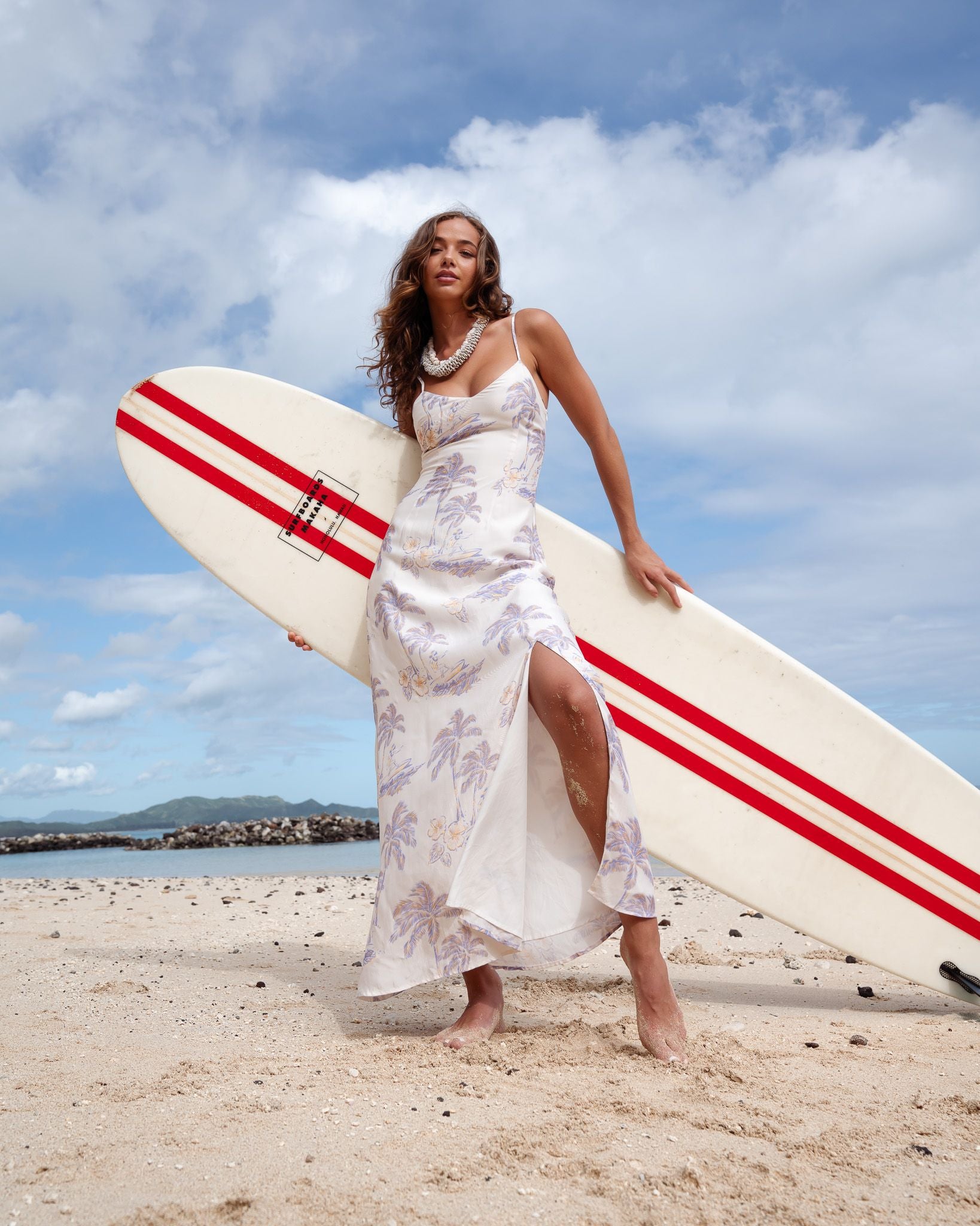 Women's Hawaii Resort Wear - Jaxsea Slip Maxi Dress - Wave Rider