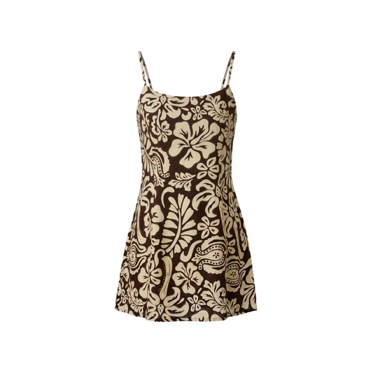 Linen Mini Dress - Paradise Paisley
