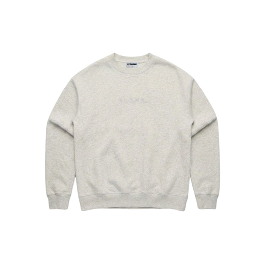 Mini Aloha Crew Sweater - White Heather