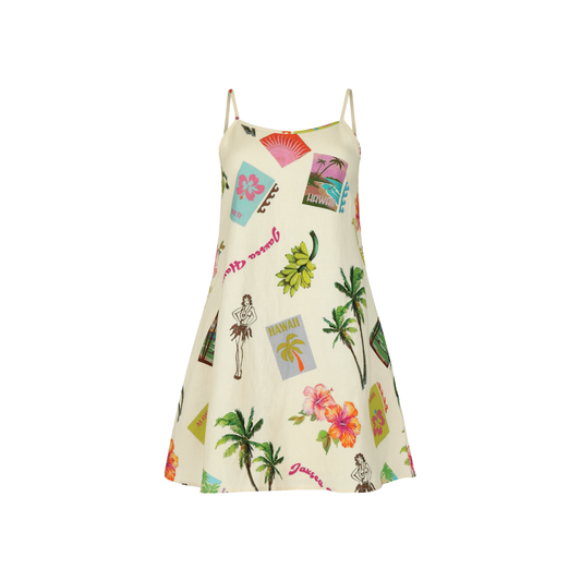 JAXSEA HAWAII MINI SLIP DRESS POSTCARD