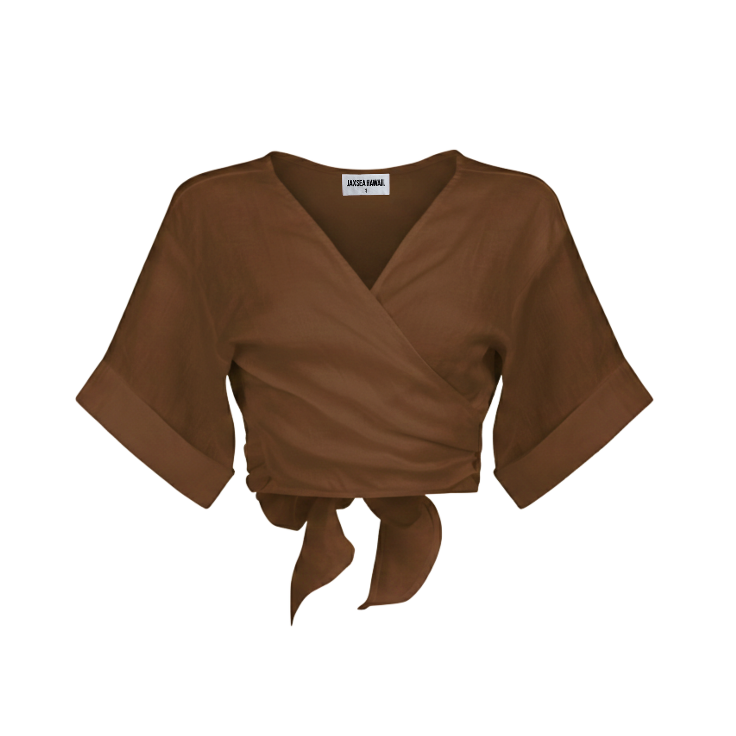 Linen Wrap Top - Toasted Coconut