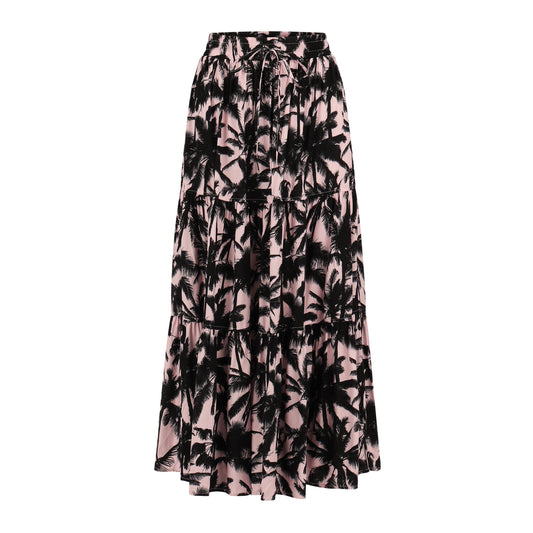 Hawaii Print Maxi Skirt