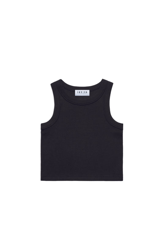 Black Ribbed Tank Top